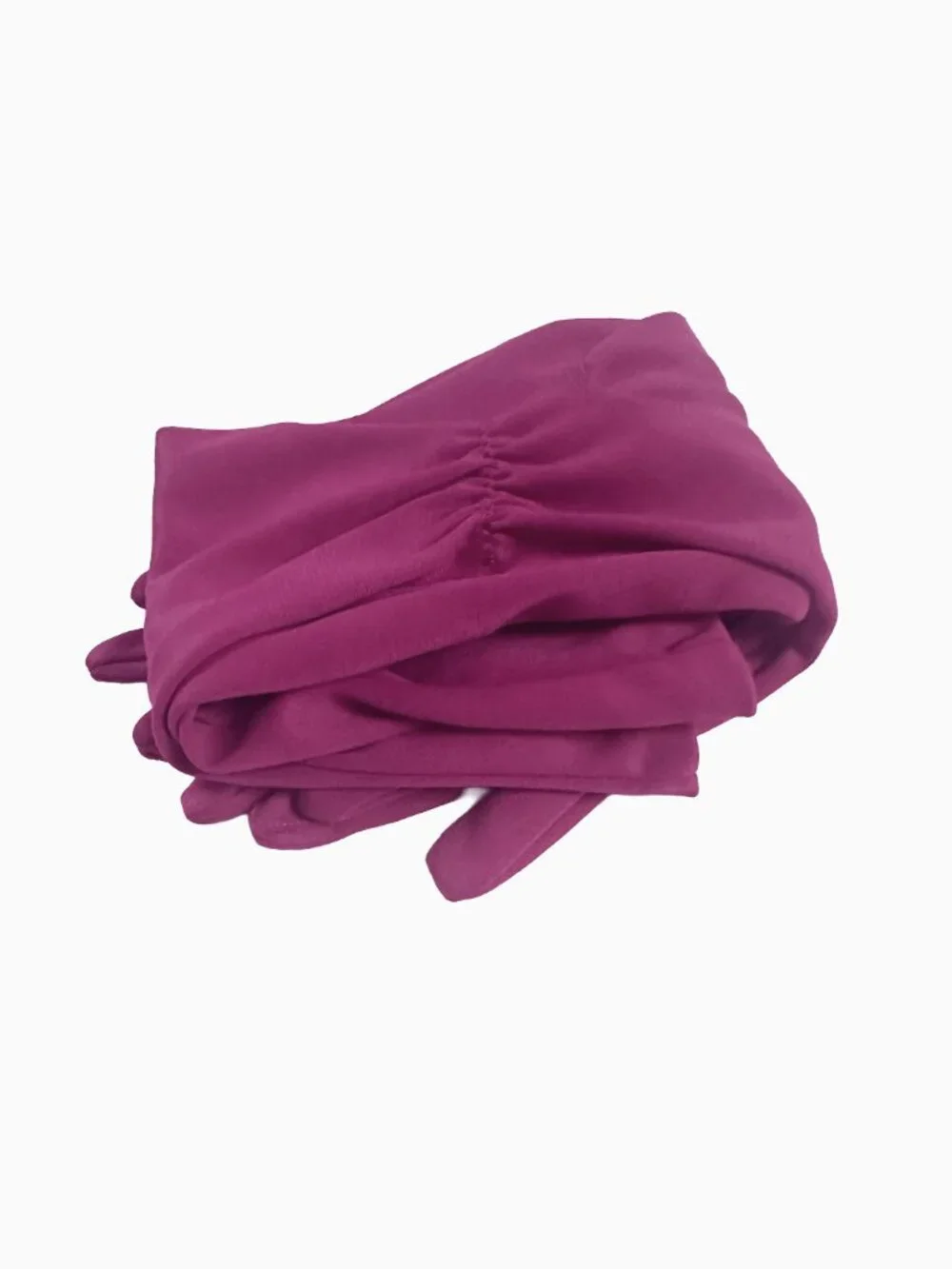 Vtg 60s Magenta Pink Nylon Opera Gloves 6.5 Small Formal Evening Made USA Retro